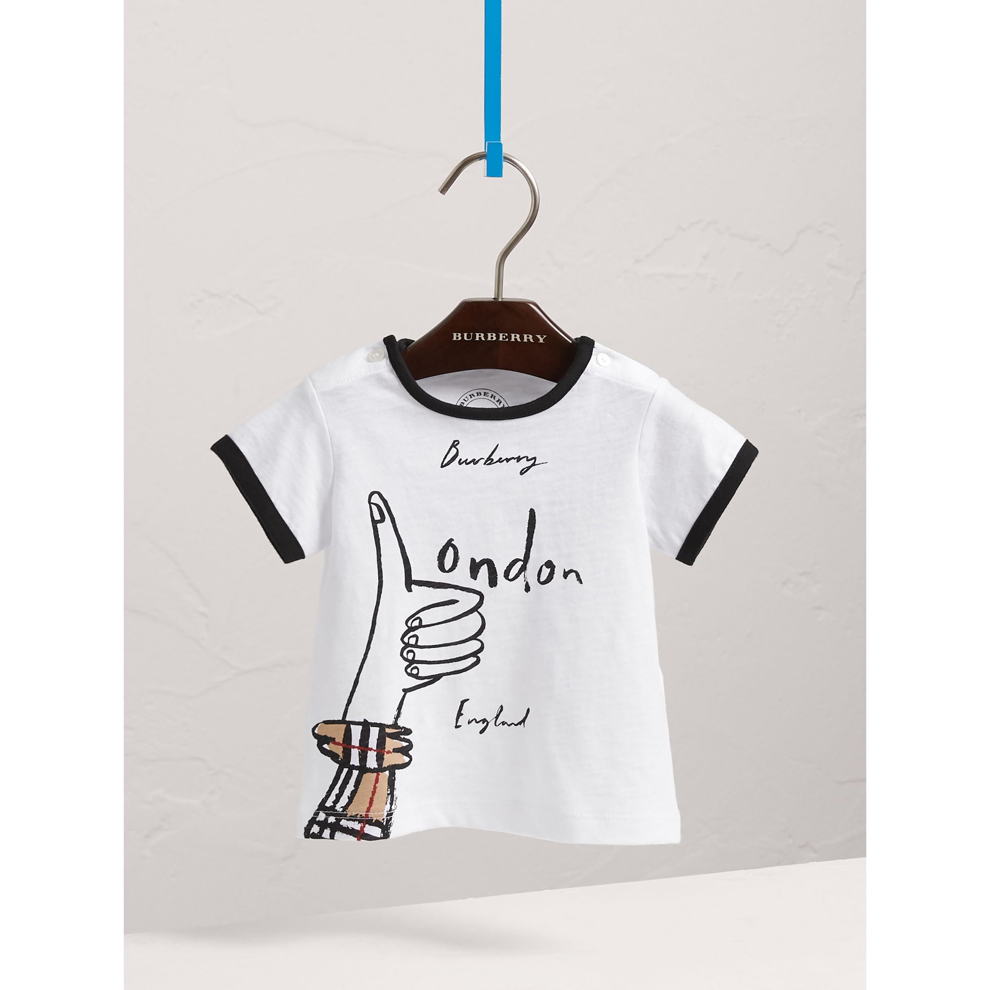 WHITE T-shirt en coton à imprimé icônes londoniennes