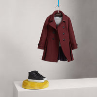 GARNET Manteau à double boutonnage en laine et cachemire techniques
