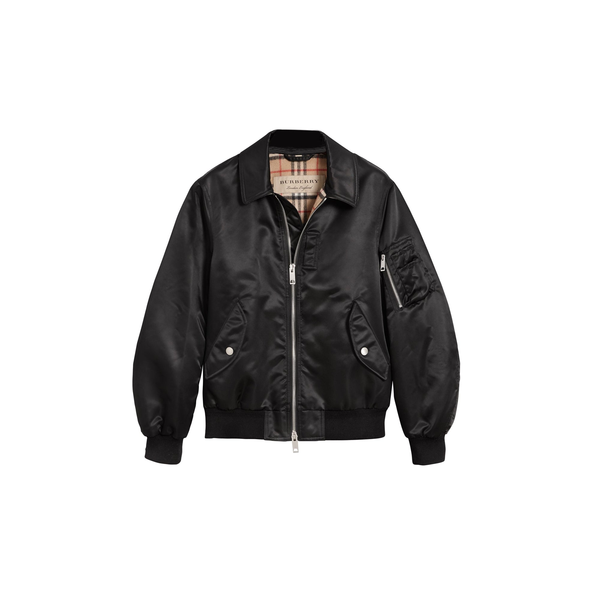 BLACK Bomber à col en pointe