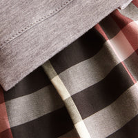 DUSTY PINK Robe pull à motif check contrastant