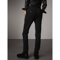 BLACK Pantalon en laine avec ruban à la taille