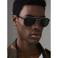 Lunettes de soleil aviateur pliables - Olive Sombre