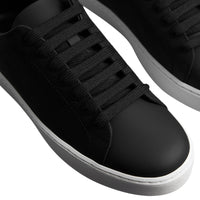 BLACK Sneakers en cuir à motif check perforé