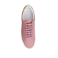 ROSE PINK Sneakers en cuir à motif check perforé