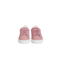 ROSE PINK Sneakers en cuir à motif check perforé