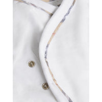 WHITE Coffret cadeau bébé deux pièces en jersey extensible