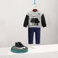 BLACK Sweat-shirt en coton à motif météo