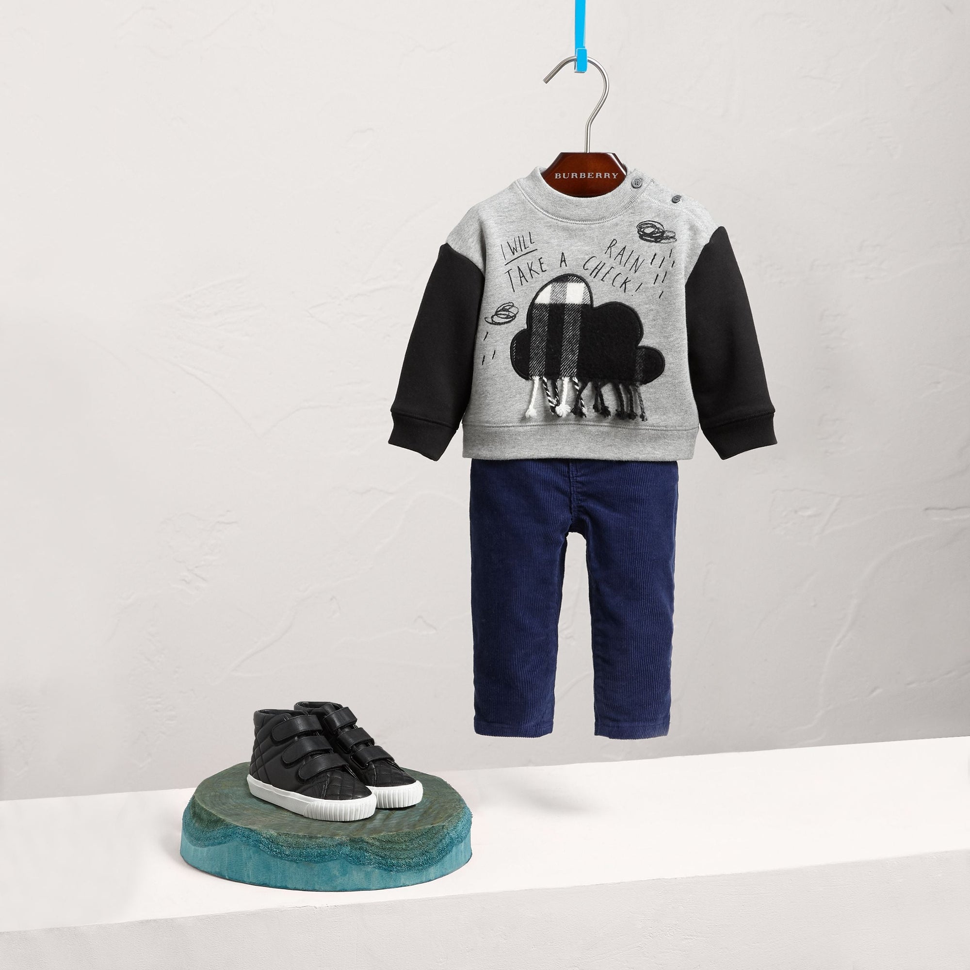 BLACK Sweat-shirt en coton à motif météo