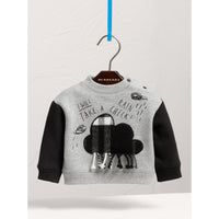 BLACK Sweat-shirt en coton à motif météo