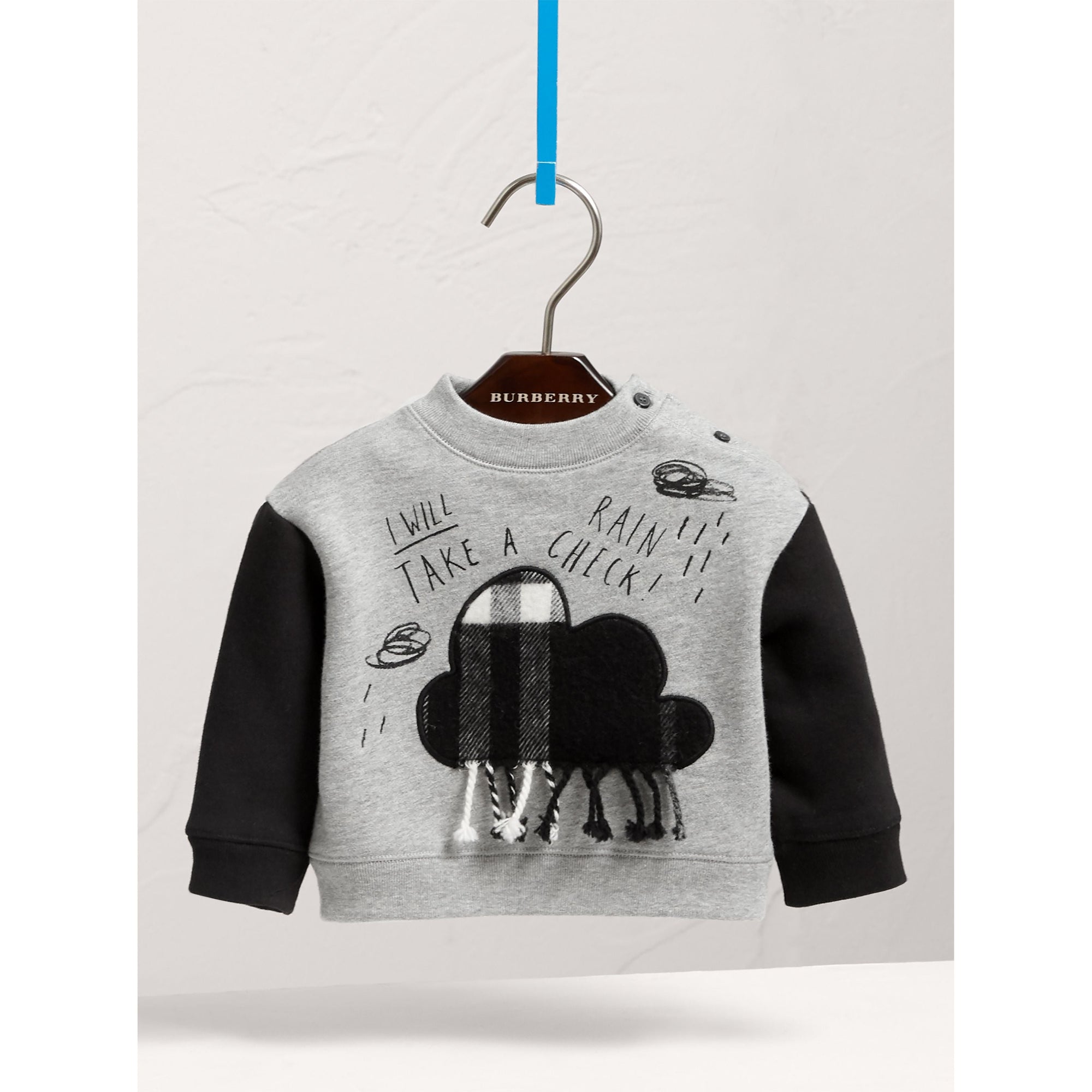 BLACK Sweat-shirt en coton à motif météo