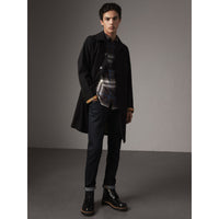 BLACK Chemise en flanelle de coton à motif check