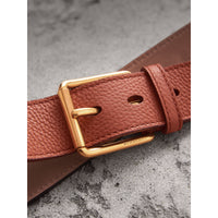 CHESTNUT BROWN Ceinture en cuir grainé