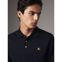 NAVY Polo en piqué de coton à manches longues