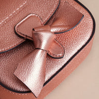 COPPER PINK Sac à bandoulière en cuir métallisé