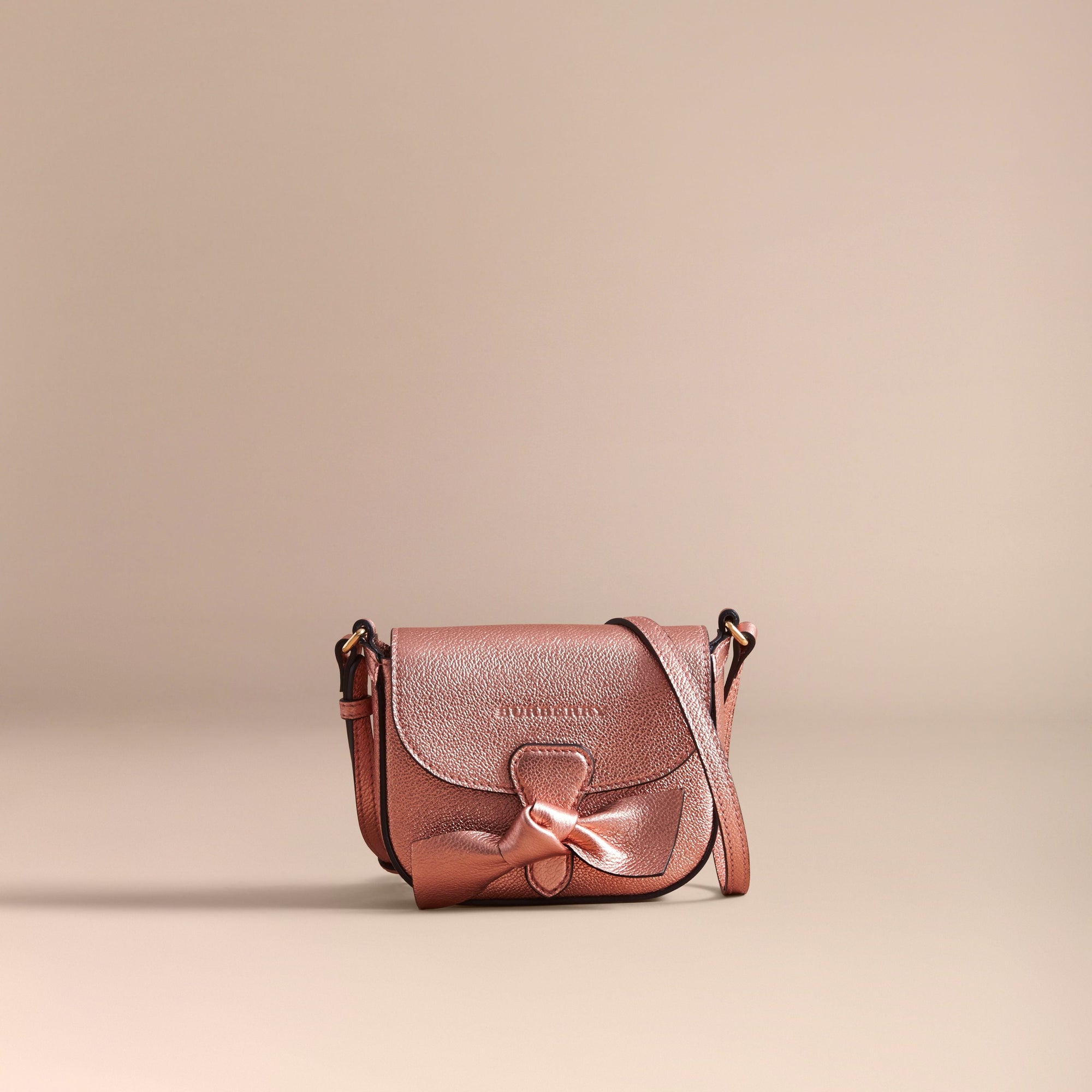 COPPER PINK Sac à bandoulière en cuir métallisé