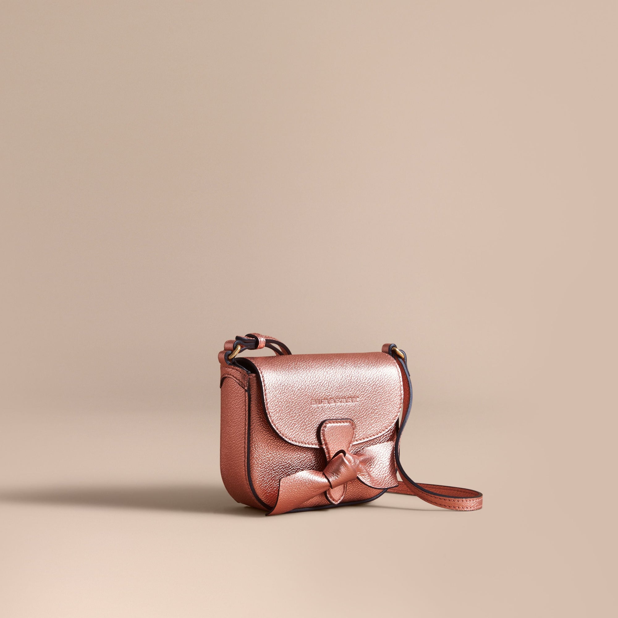 COPPER PINK Sac à bandoulière en cuir métallisé