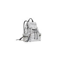 SILVER Sac The Rucksack moyen en cuir de cerf métallisé