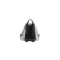 SILVER Sac The Rucksack moyen en cuir de cerf métallisé