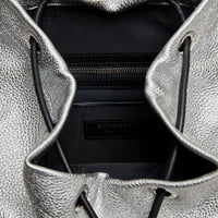 SILVER Sac The Rucksack moyen en cuir de cerf métallisé