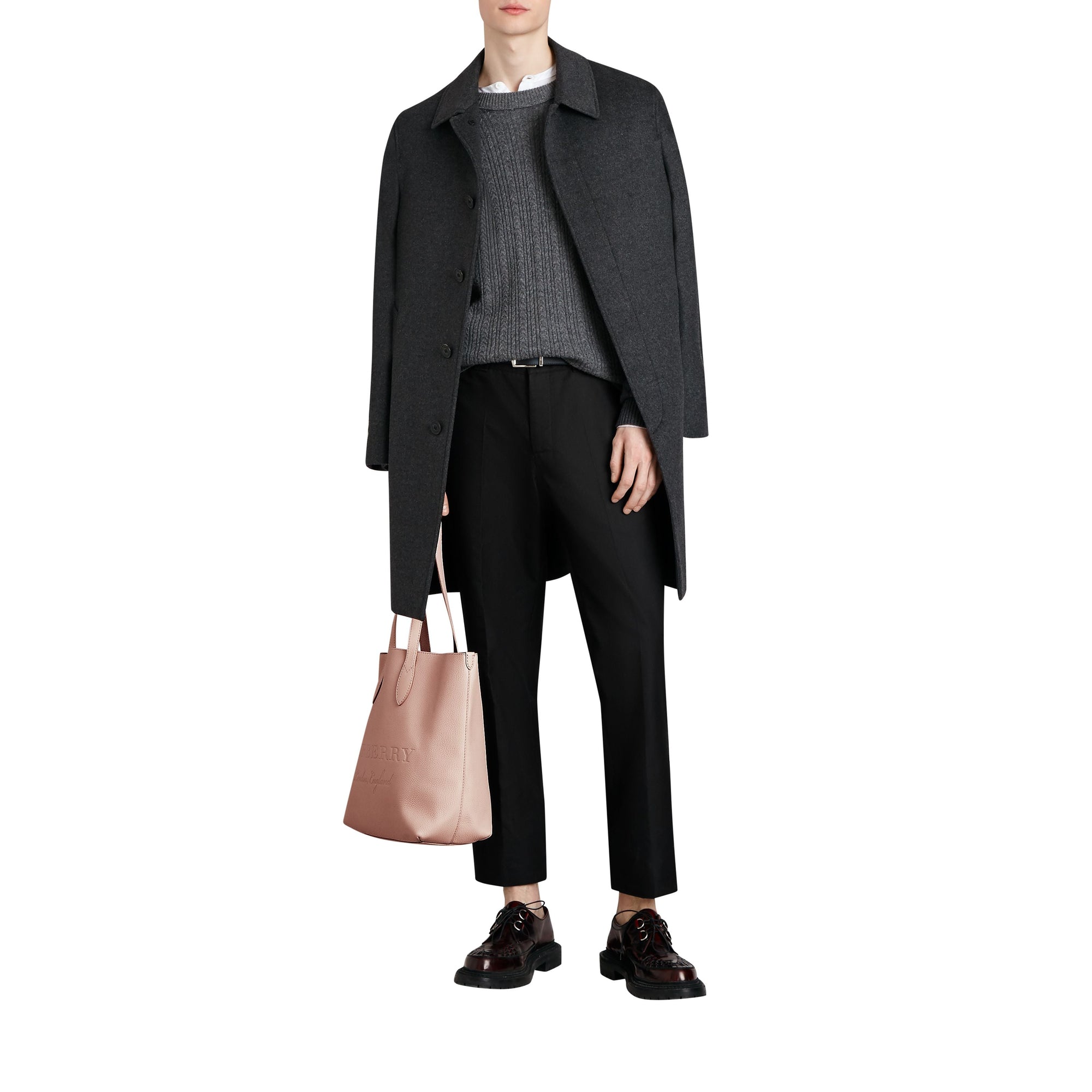 PALE ASH ROSE Sac tote en cuir estampé