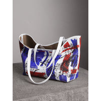 CLASSIC/WHITE/WHITE Sac tote Doodle moyen réversible