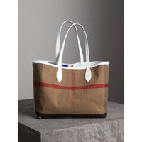 CLASSIC/WHITE/WHITE Sac tote Doodle moyen réversible
