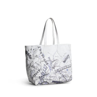 WHITE/WHITE/WHITE Grand sac tote Doodle réversible