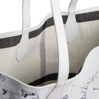 WHITE/WHITE/WHITE Grand sac tote Doodle réversible