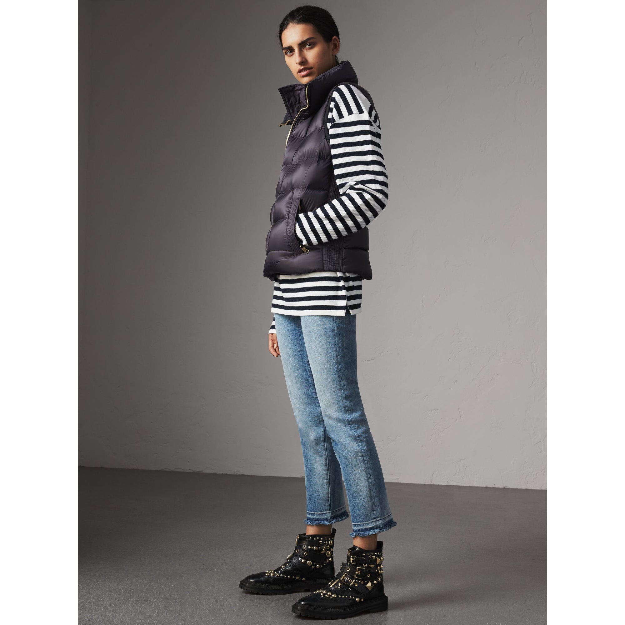 BLUE BLACK Veste sans manches rembourrée en duvet
