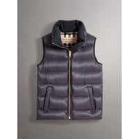 BLUE BLACK Veste sans manches rembourrée en duvet