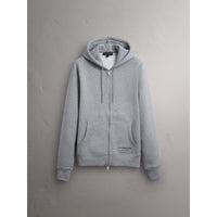 GREY MELANGE Haut à capuche en jersey de coton mélangé avec motif Pallas Helmet