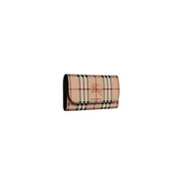 BLACK Portefeuille continental fin en cuir à motif Haymarket check