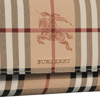 BLACK Portefeuille continental fin en cuir à motif Haymarket check