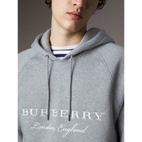 GREY MELANGE Sweat-shirt brodé à capuche