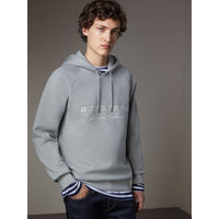 GREY MELANGE Sweat-shirt brodé à capuche