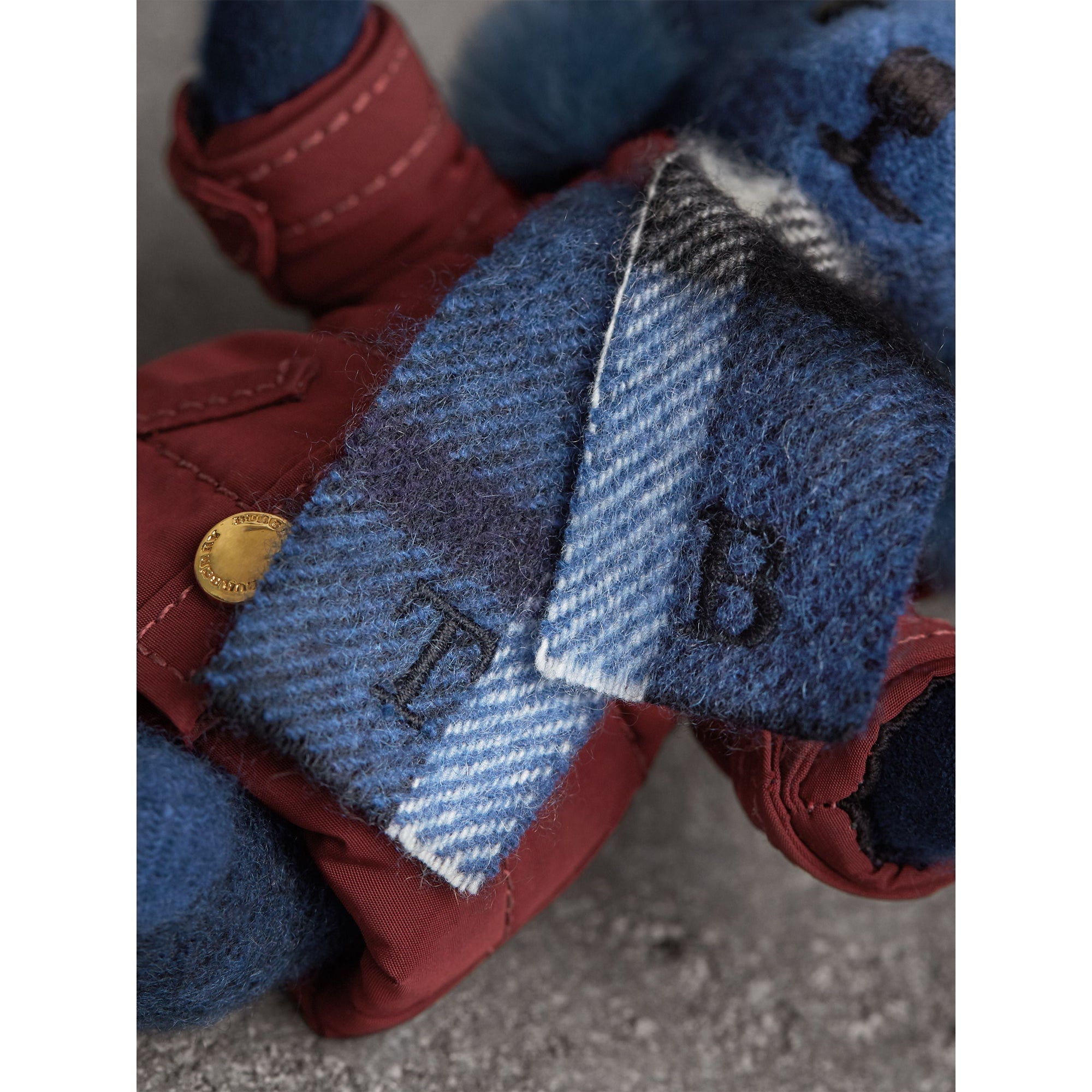 CADET BLUE Porte-clés Thomas Bear avec doudoune et écharpe