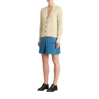 NATURAL WHITE Cardigan en maille de cachemire torsadée