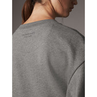 PALE GREY MELANGE Robe pull en coton à manches à volants