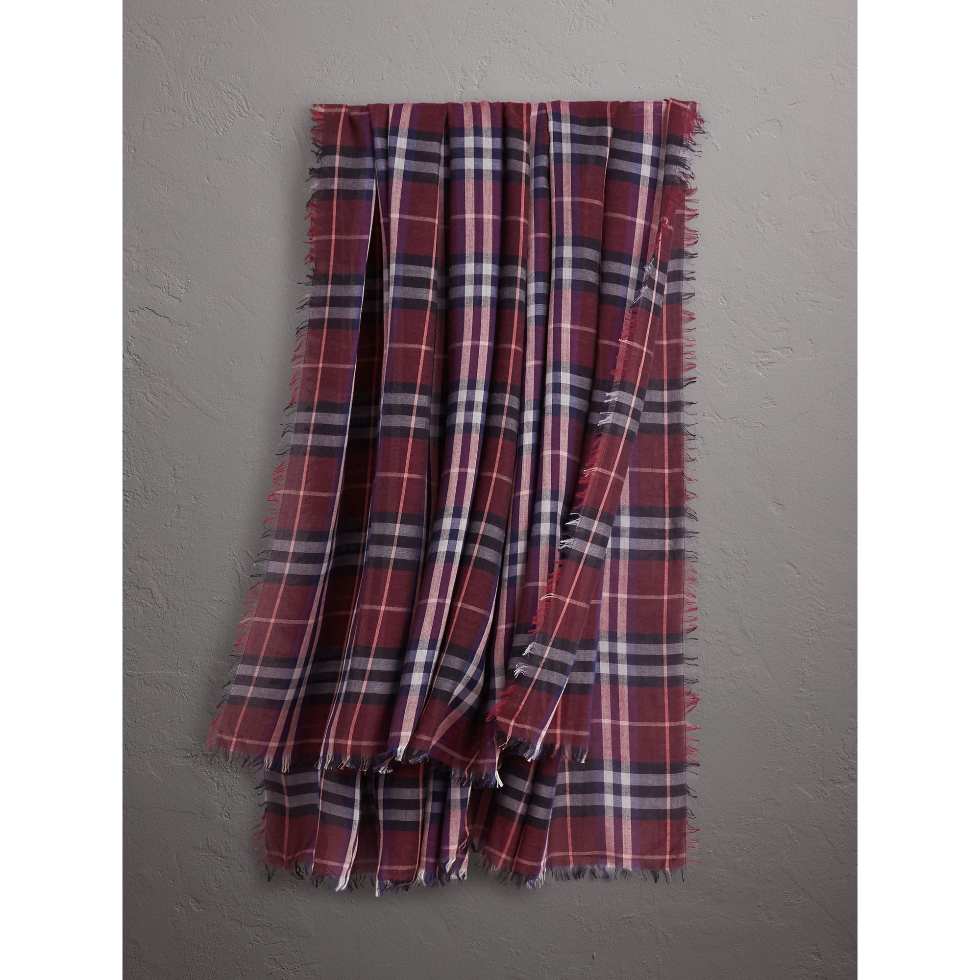 CLARET Carré en modal et laine à motif check