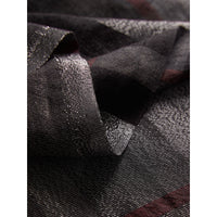 CHARCOAL Écharpe en laine et soie avec motif check métallisé
