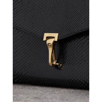 Petit sac à bandoulière en python - Noir