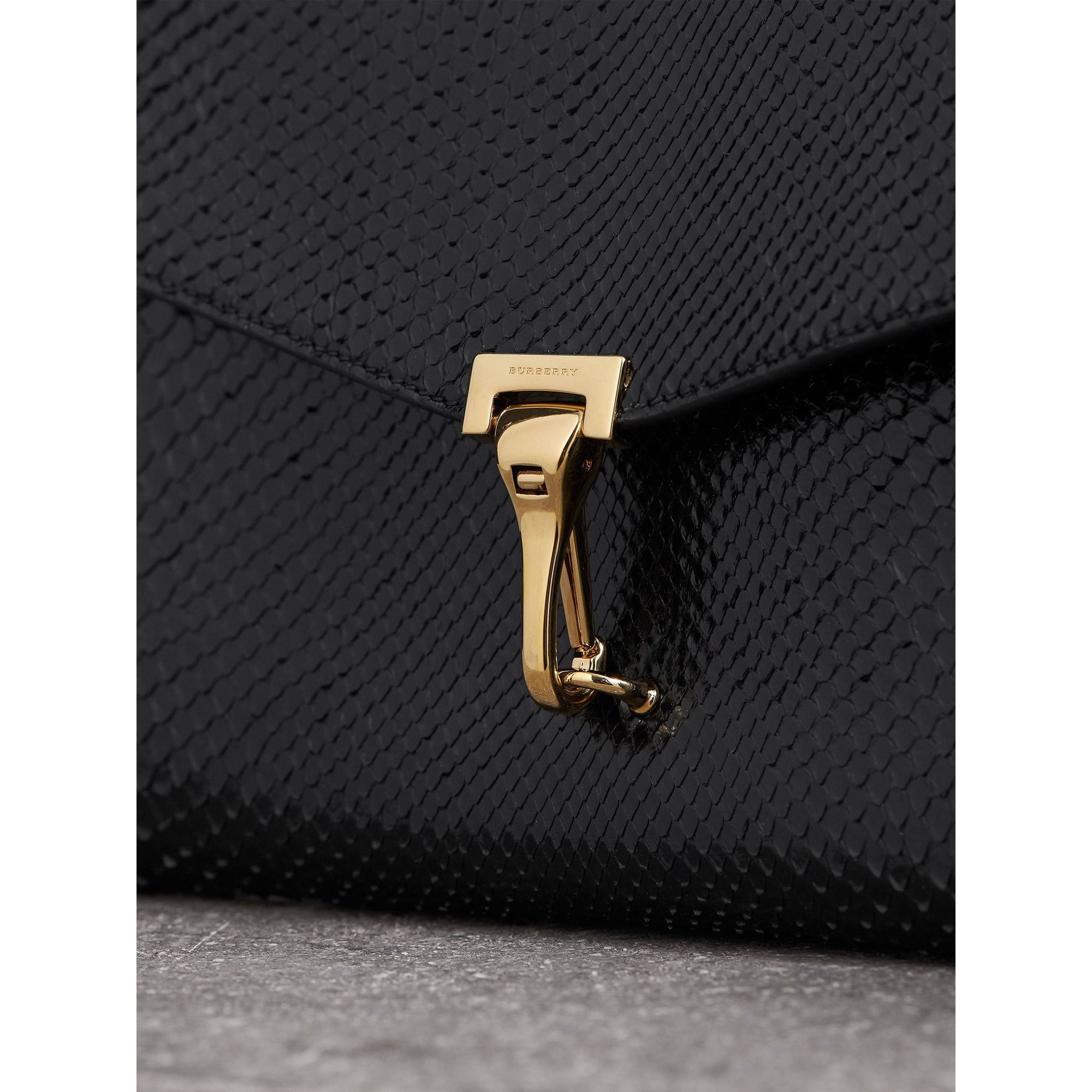 Petit sac à bandoulière en python - Noir