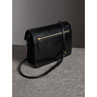 Petit sac à bandoulière en python - Noir