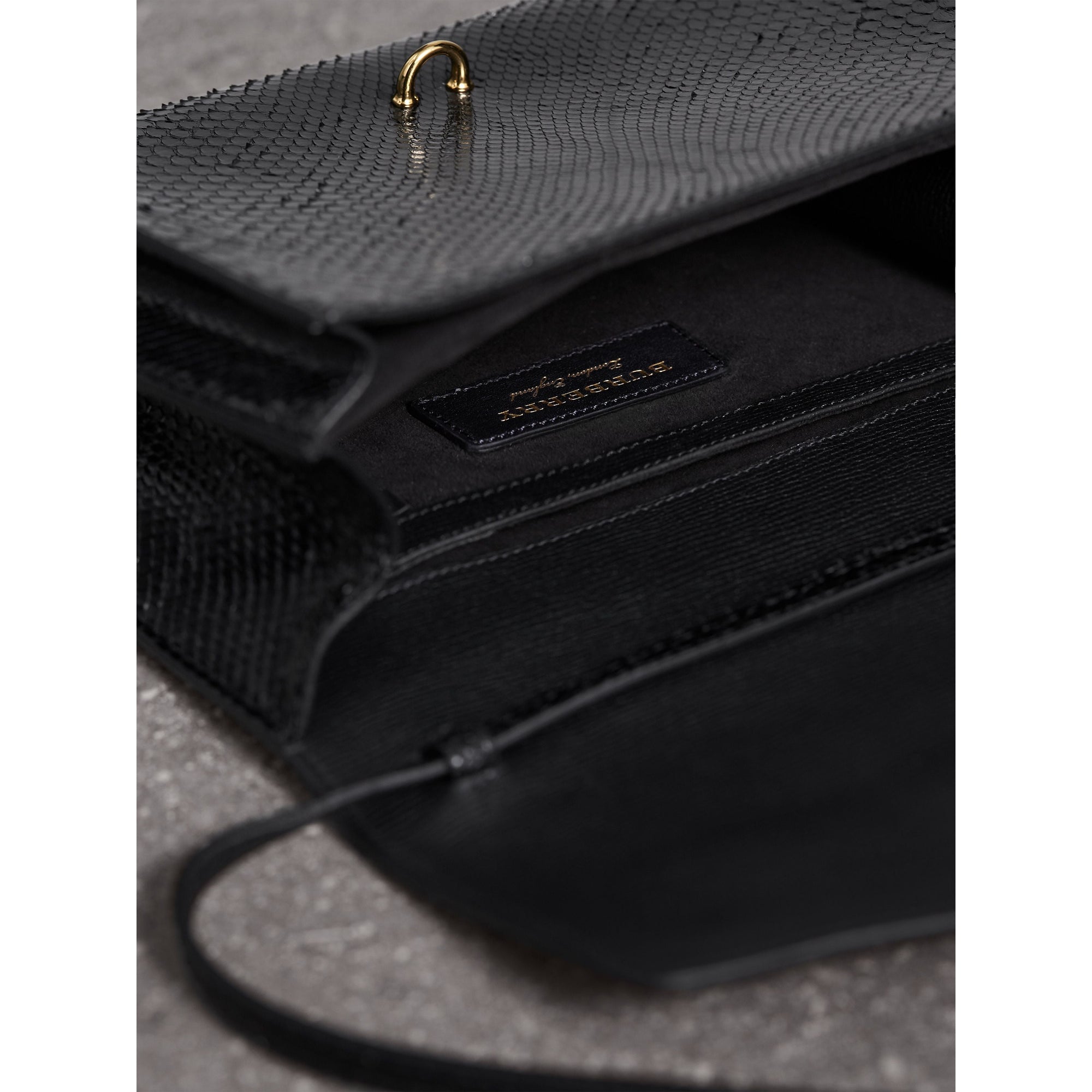 Petit sac à bandoulière en python - Noir