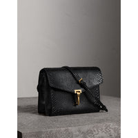 Petit sac à bandoulière en python - Noir