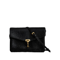 Petit sac à bandoulière en python - Noir