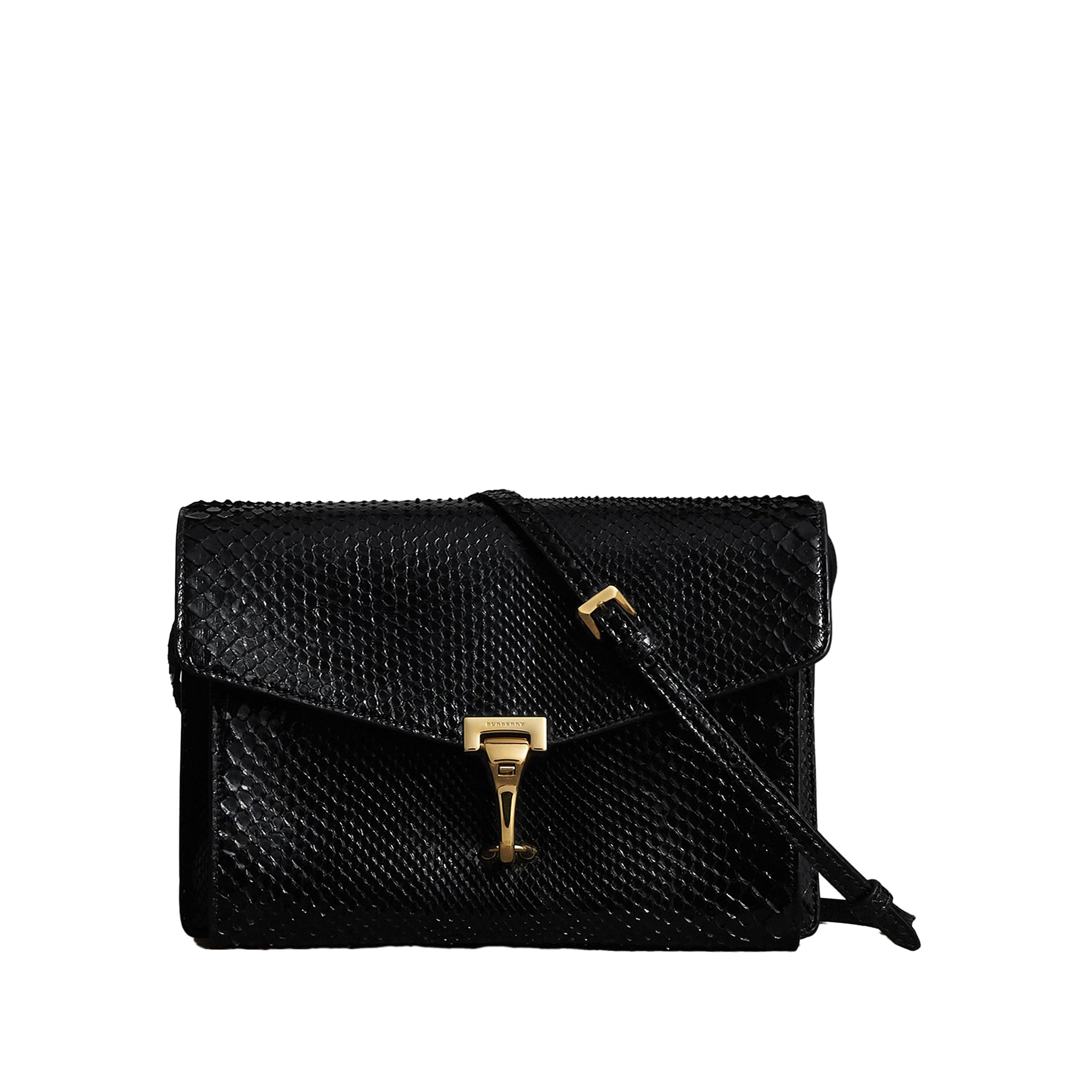 Petit sac à bandoulière en python - Noir