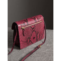 Petit sac à bandoulière en python - Rose Bordeaux