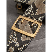 Petit sac tote The Buckle en python - Naturel
