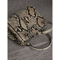 Petit sac tote The Buckle en python - Naturel